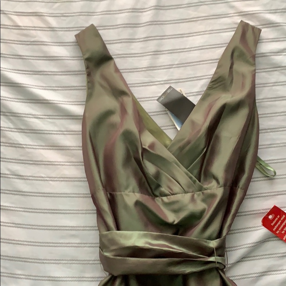 Max and Cleo Metallic Green Dress